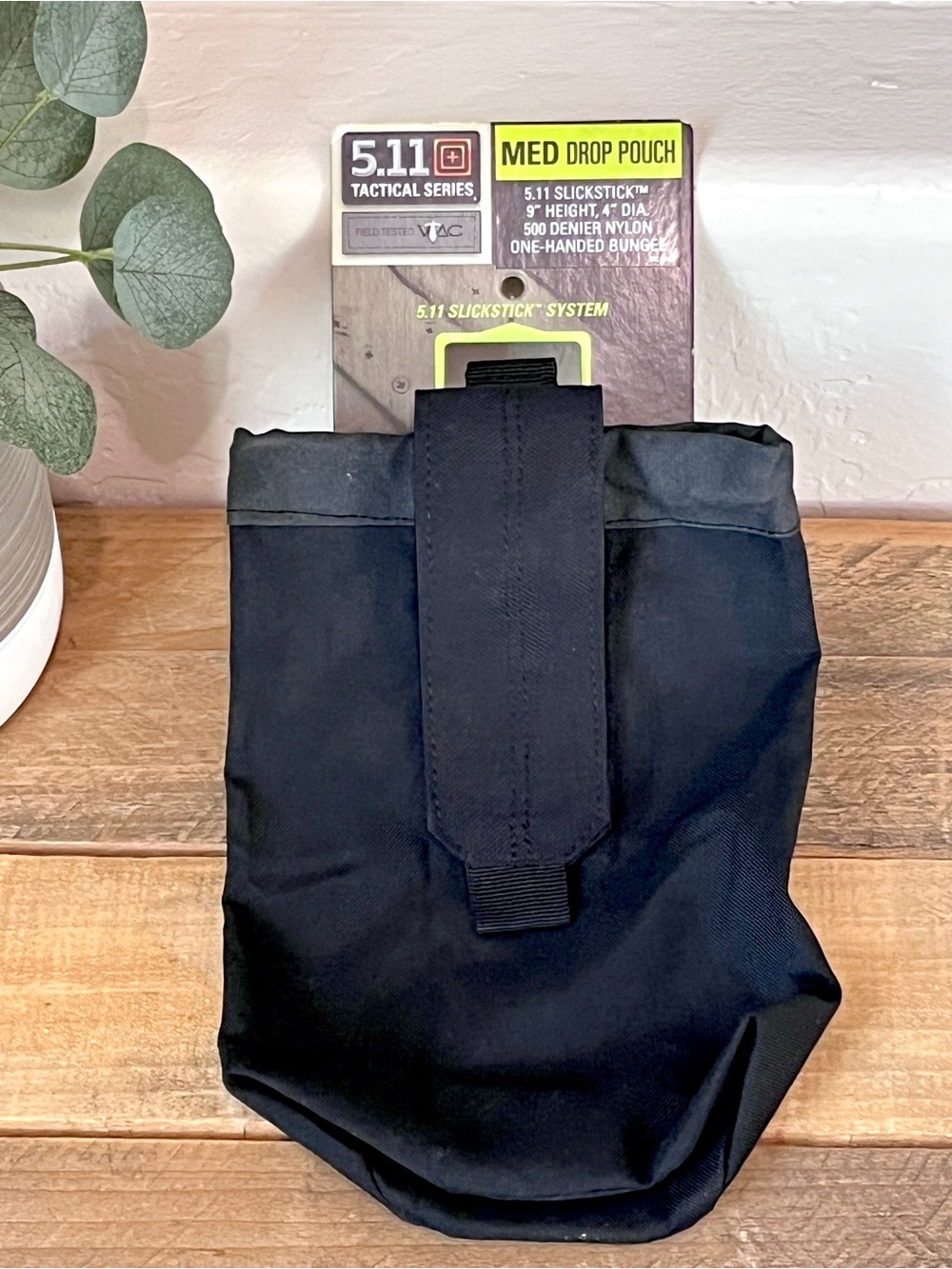 NWT 5.11 Tactical Medium Drop Pouch Black SlickStick VTAC 58702